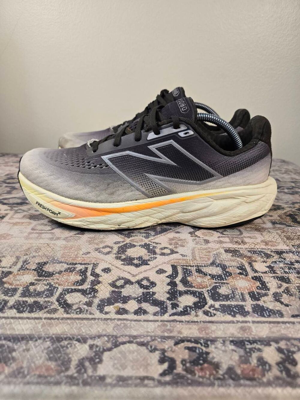 New Balance FreshFoam X 1080v14 Black Cement Men's Running Shoes Size 10.5